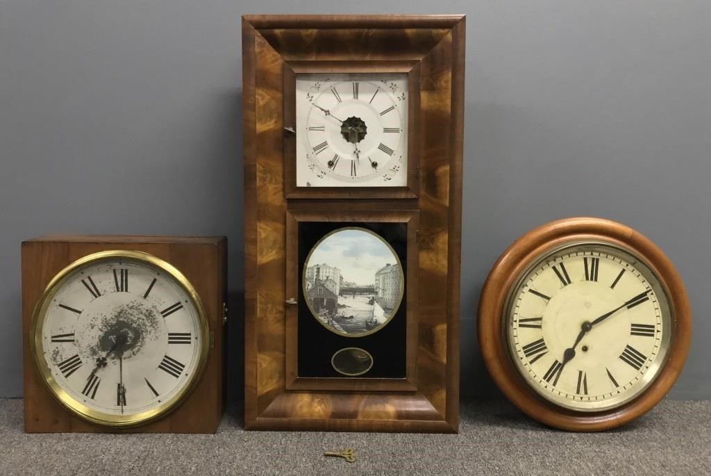 Two wall / pub clocks by A. Newman,