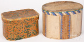 TWO WALLPAPER BOXES, 19TH C.<b