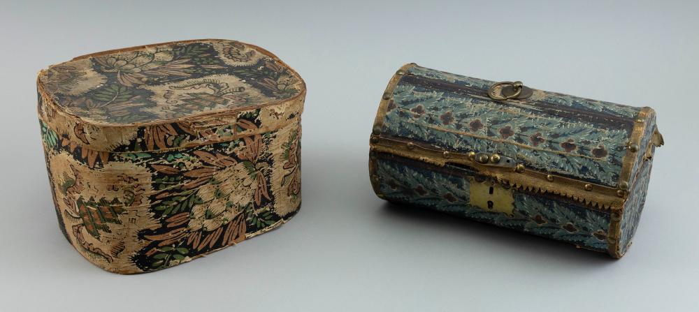 TWO WALLPAPER BOXES FIRST HALF OF