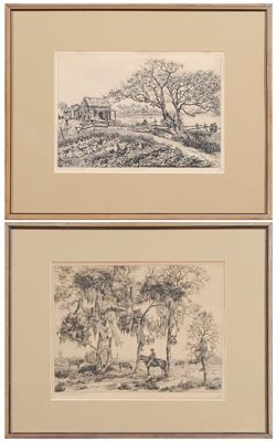Two Walter Ronald Locke etchings