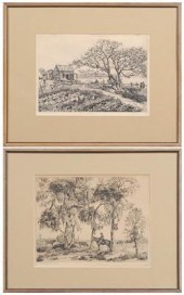 Two Walter Ronald Locke etchin