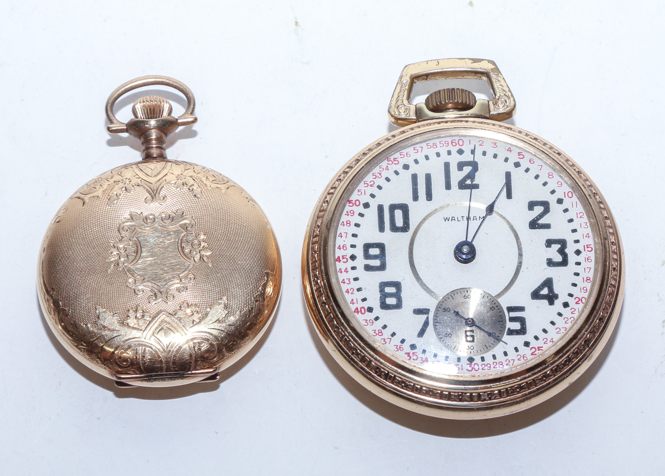 TWO WALTHAM & ELGIN POCKET