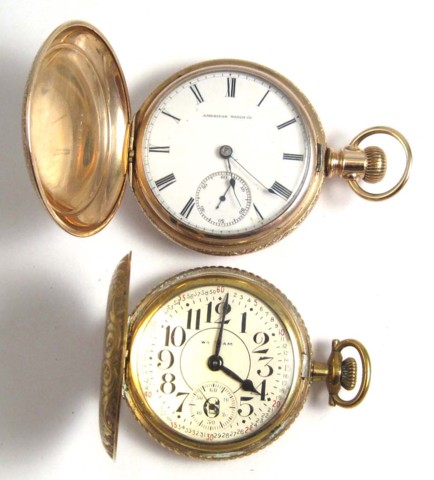 TWO WALTHAM HUNTER CASE POCKET