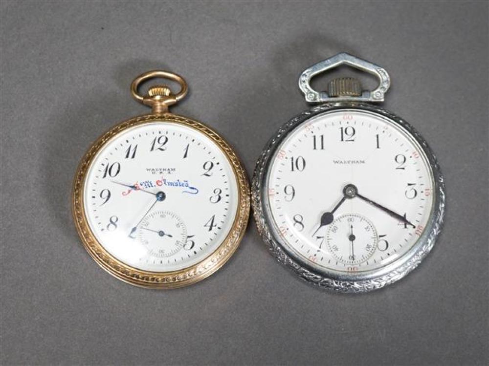 TWO WALTHAM OPEN FACE POCKET