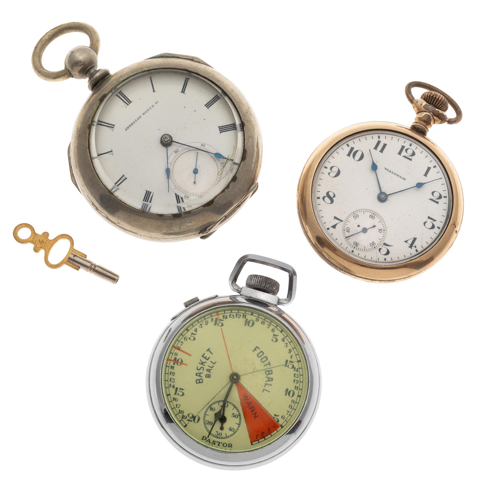 TWO WALTHAM POCKET WATCHES WITH A