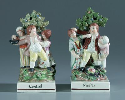 Two Walton Staffordshire figures: