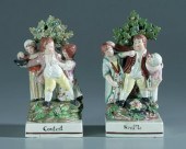 Two Walton Staffordshire figur