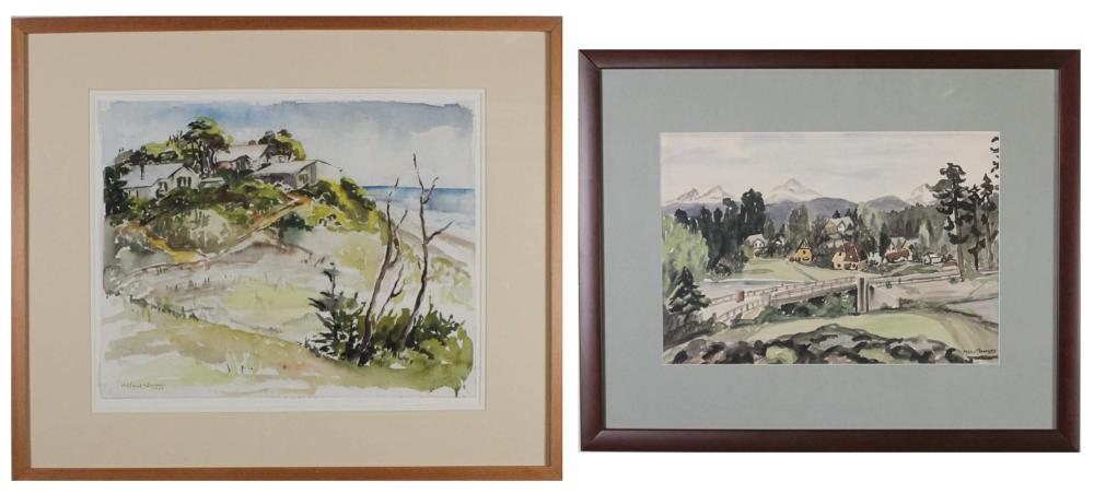 TWO WATERCOLOR LANDSCAPESTWO
