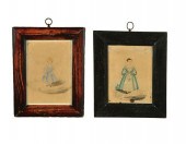 TWO WATERCOLOR PORTRAITS OF SI