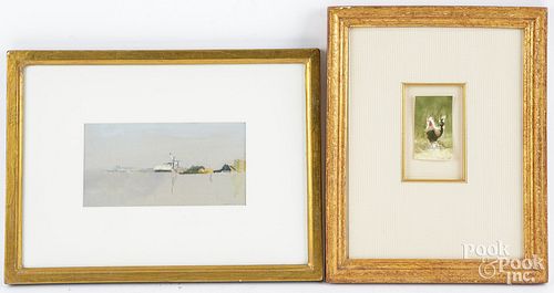 TWO WATERCOLOR WORKSTwo
