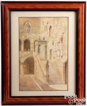 TWO WATERCOLOR WORKSTwo waterc