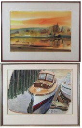 TWO WATERCOLORS: CHARLES MULVE
