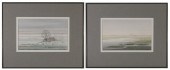 TWO WATERCOLORSTWO WATERCOLORS