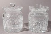 TWO WATERFORD CRYSTAL BISCUIT