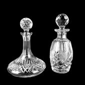 TWO WATERFORD CRYSTAL DECANTER