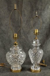 TWO WATERFORD CRYSTAL TABLE LA