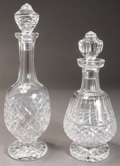 TWO WATERFORD CUT CRYSTAL DECA