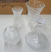 TWO WATERFORD VASES, AN ANGLO
