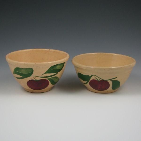 Two Watt Apple #6 mixing bowls, one