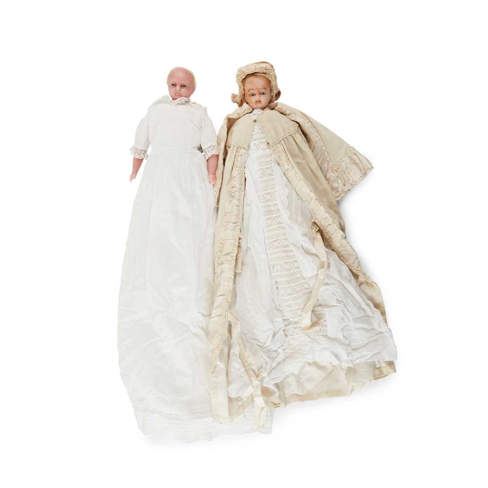 TWO WAX DOLLS 19TH CENTURY 'Dulcie'