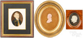 TWO WAX PORTRAIT BUSTS, ETC.<b