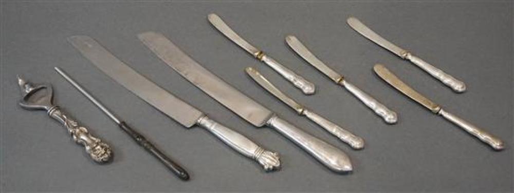 TWO WEBB STERLING HANDLE SPONGE