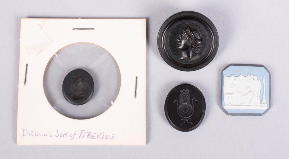 TWO WEDGWOOD & BENTLEY BLACK BASALT