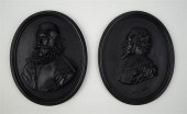 TWO WEDGWOOD BLACK BASALT DUTC