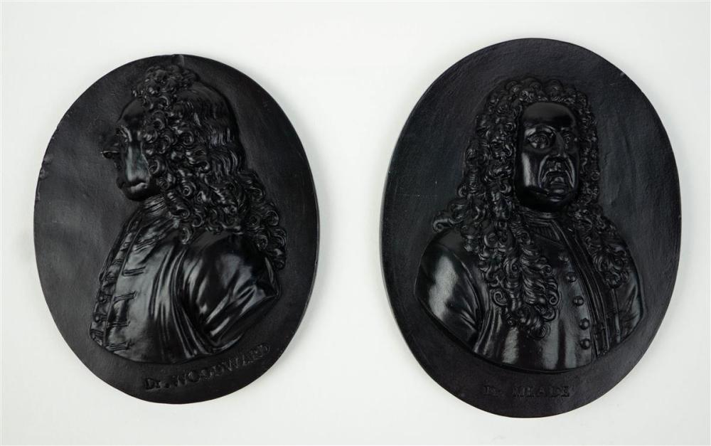 TWO WEDGWOOD BLACK BASALT