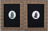 TWO WEDGWOOD BLACK RELIEF-DECO