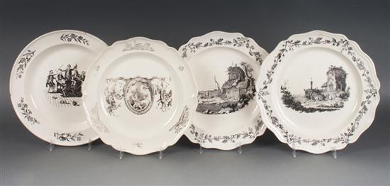 Two Wedgwood black transfer