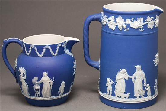 Two Wedgwood blue and white