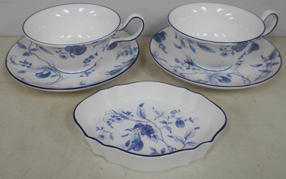 TWO WEDGWOOD 'BLUE PLUM' FLORAL
