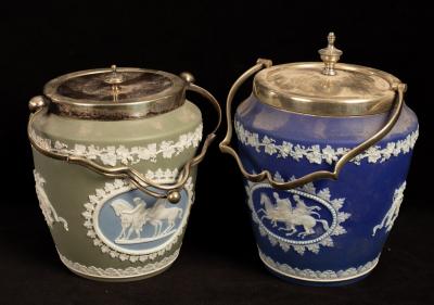 Two Wedgwood jasperware biscuit