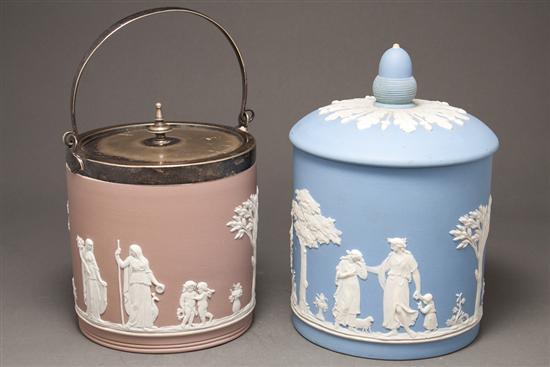 Two Wedgwood jasperware biscuit