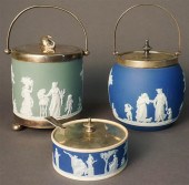 TWO WEDGWOOD JASPERWARE ICE BU