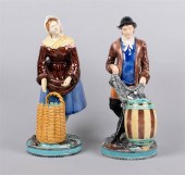 TWO WEDGWOOD MAJOLICA FIGURES