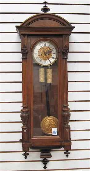 TWO-WEIGHT REGULATOR WALL CLOCK