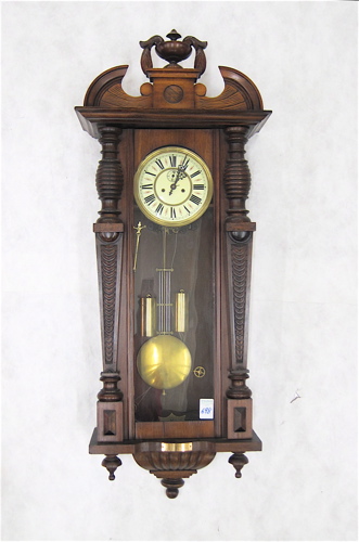 TWO-WEIGHT REGULATOR WALL CLOCK