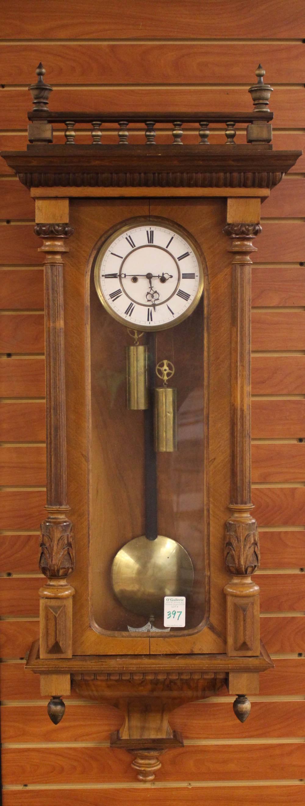 TWO-WEIGHT WALNUT REGULATOR WALL