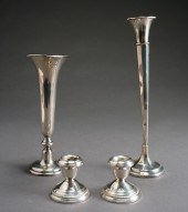 TWO WEIGHTED STERLING TRUMPET