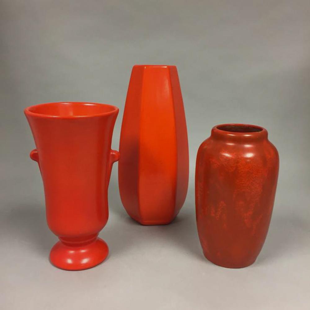 TWO WELLER ART POTTERY 'CHENGTU'