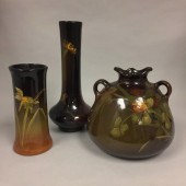 TWO WELLER ART POTTERY 'LOUWEL