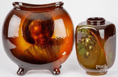 TWO WELLER LOUWELSA ART POTTERY