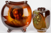 TWO WELLER LOUWELSA ART POTTER