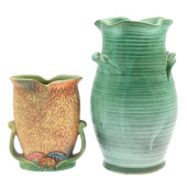 TWO WELLER POTTERY VASES<br>Tw