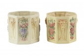TWO WELLER “ROMA” PLANTERS, 5”
