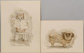 TWO WERNER WILDNER WATERCOLORS
