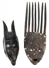 TWO WEST AFRICAN CARVED WOODEN