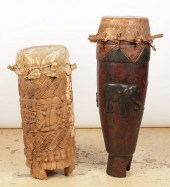 TWO WEST AFRICAN DRUMSTwo West